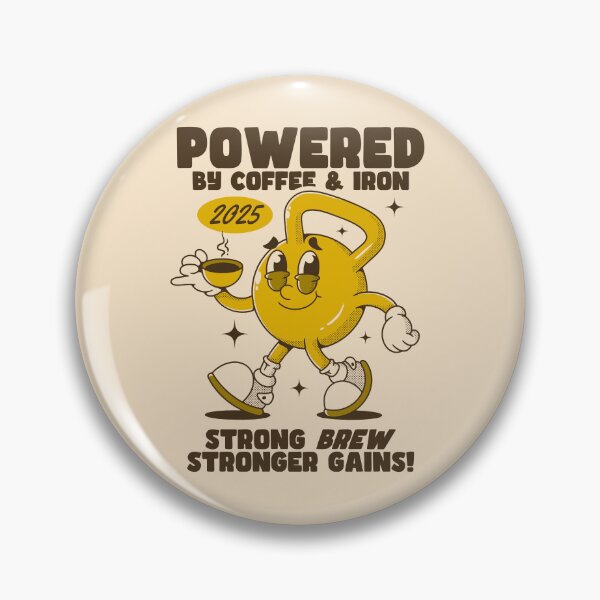Item preview, Powered by Coffee and Iron Kettlebell Funny Gym designed and sold by adipra.