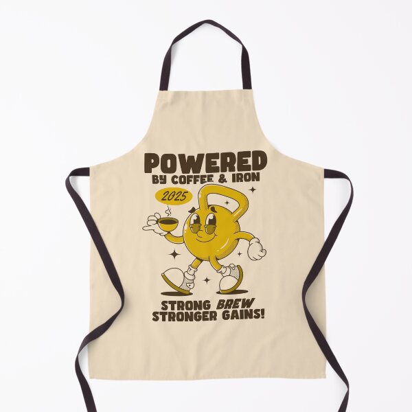 Item preview, Powered by Coffee and Iron Kettlebell Funny Gym designed and sold by adipra.