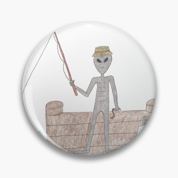 Item preview, Alien Fisherman designed and sold by Cute Little Alien Designs.