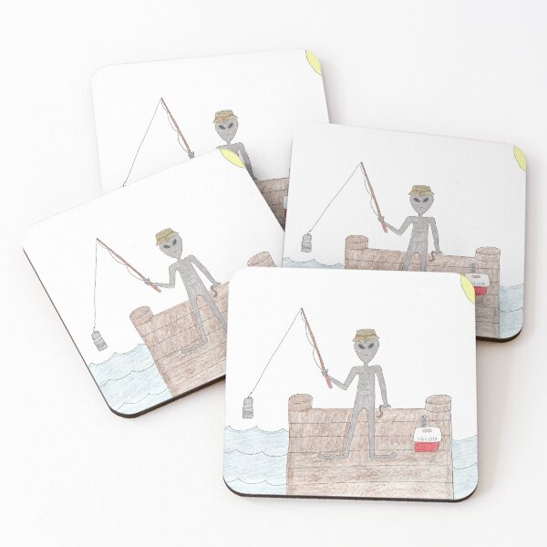 Item preview, Alien Fisherman designed and sold by Cute Little Alien Designs.