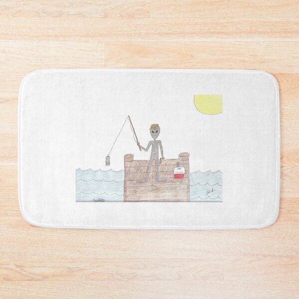 Item preview, Alien Fisherman designed and sold by Cute Little Alien Designs.