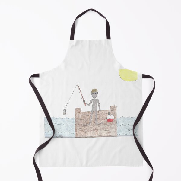 Item preview, Alien Fisherman designed and sold by Cute Little Alien Designs.