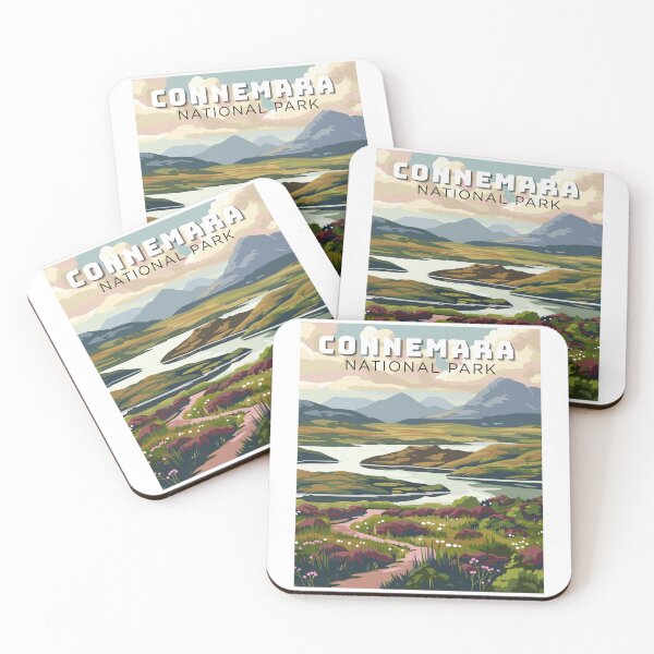 Item preview, Connemara National Park in Ireland, Vintage Art Travel Landscape designed and sold by MaateoDesign.