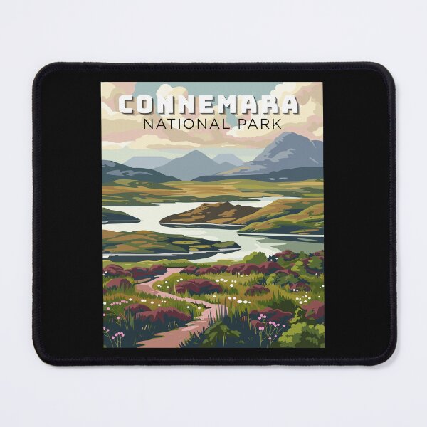 Item preview, Connemara National Park in Ireland, Vintage Art Travel Landscape designed and sold by MaateoDesign.