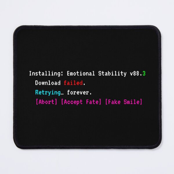 Item preview, Installing: Emotional Stability- Funny Retro Tech designed and sold by SyntaxEra.
