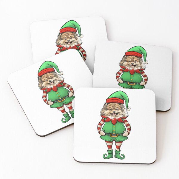 Item preview, Pomeranian Christmas Elf designed and sold by whyitsme.