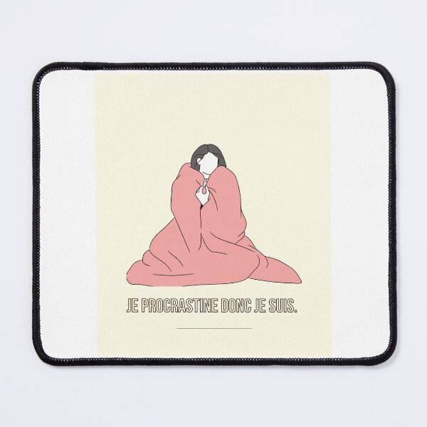 Item preview, Je procrastine donc je suis – Design cocooning fond beige (affiche, mug, carnet) designed and sold by Soukisa.
