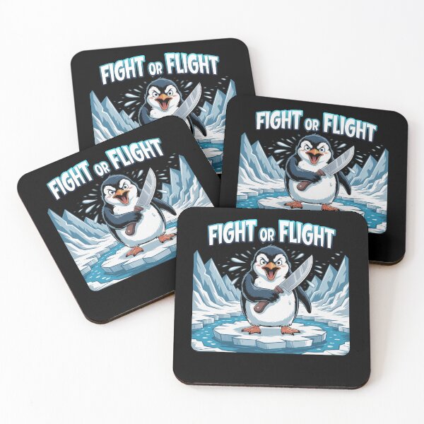 Item preview, Fight or Flight Meme Penguin designed and sold by PietrzakDesign.