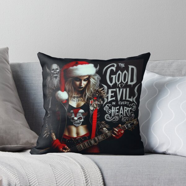 Item preview, Metal Lady Christmas Guitar Skull designed and sold by Voodoo Store Paranormal Collections.