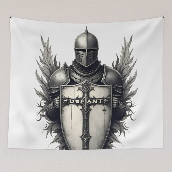 Item preview, Medieval Knight Shield Tribal Tatt designed and sold by ShadowAndSlate.