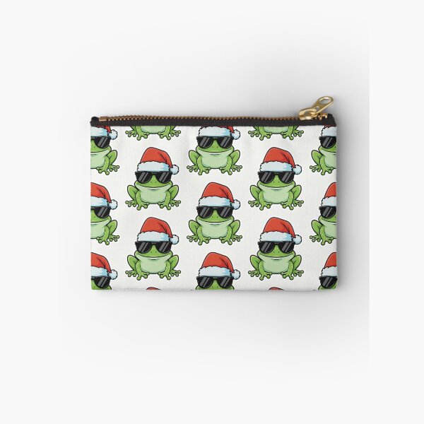 Item preview, Cool Christmas Frog – Festive Frog with Santa Hat & Shades designed and sold by Iras-Art-Corner.