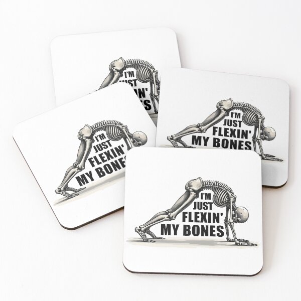Item preview, Felxing My Bones - Funny Skeleton Yoga Design designed and sold by myConceptArt.