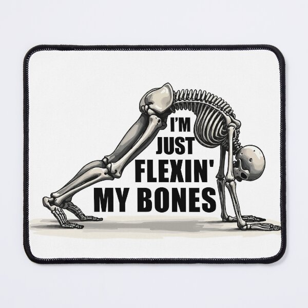 Item preview, Felxing My Bones - Funny Skeleton Yoga Design designed and sold by myConceptArt.