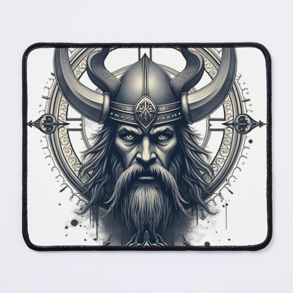 Item preview, Powerful Viking Warrior Tribal Tattoo designed and sold by ShadowAndSlate.