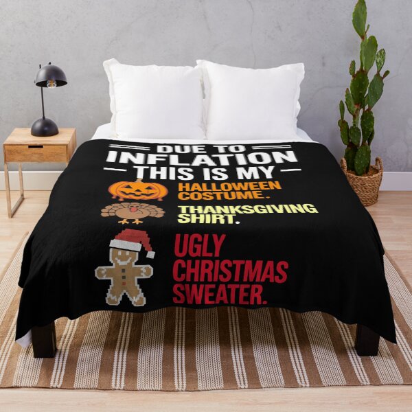 Item preview, Due To Inflation This Is My Funny Halloween Costume Thanksgiving shirt Ugly Christmas sweater designed and sold by clothesy7.