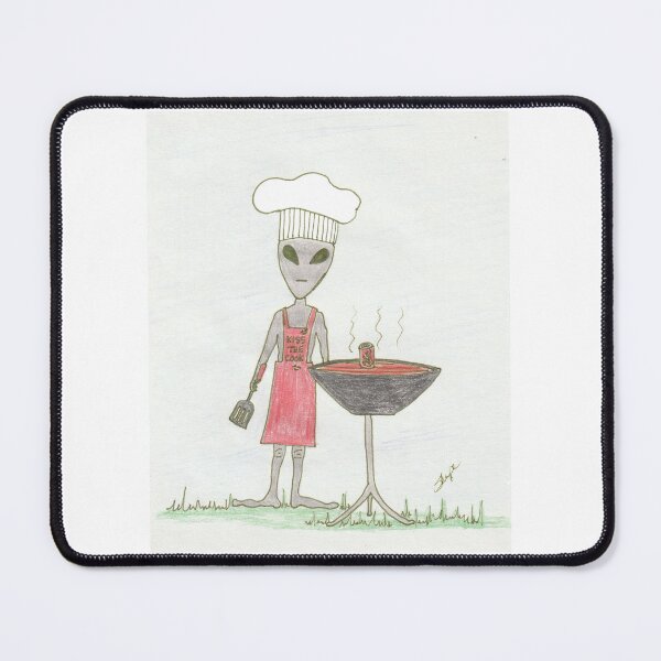 Item preview, Barbeque Alien designed and sold by Cute Little Alien Designs.