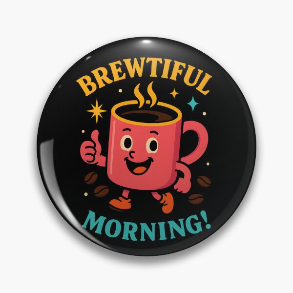 Item preview, Brewtiful Morning – Cheerful Coffee Mug Character Illustration designed and sold by JaroPrints.