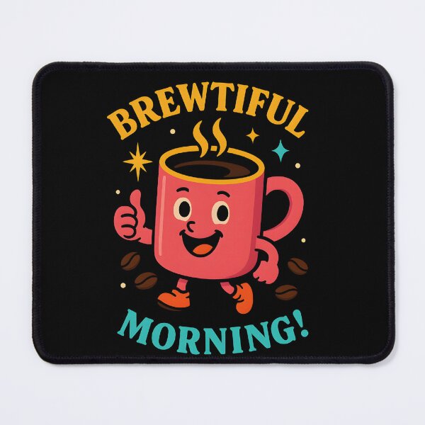 Item preview, Brewtiful Morning – Cheerful Coffee Mug Character Illustration designed and sold by JaroPrints.