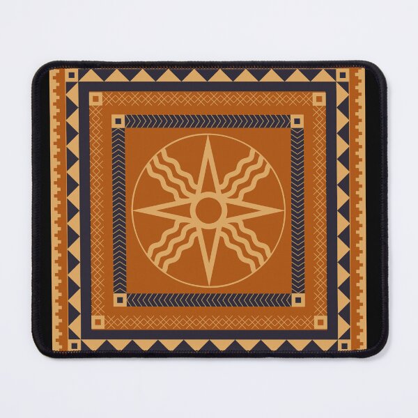 Item preview, Sun-Disk of Shamash - Ochre & Carbon Pattern designed and sold by CaffeineCraftedCreations.