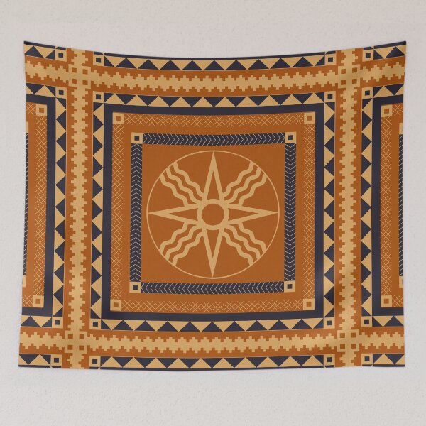 Item preview, Sun-Disk of Shamash - Ochre & Carbon Pattern designed and sold by CaffeineCraftedCreations.