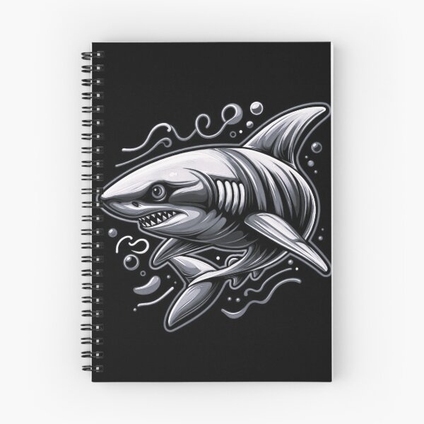Item preview, black white shark desighn designed and sold by Dogandesighn.