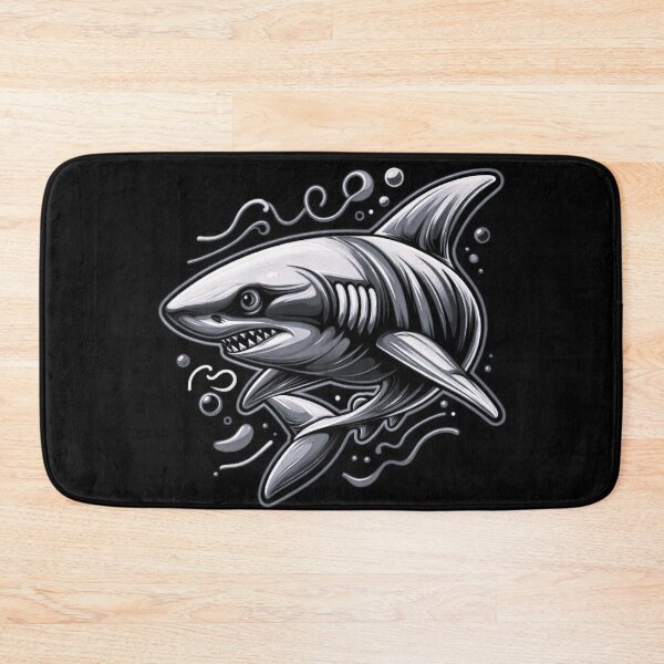 Item preview, black white shark desighn designed and sold by Dogandesighn.