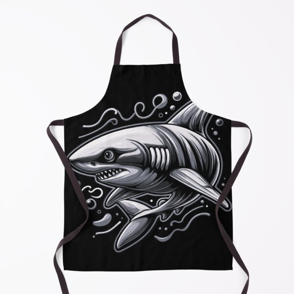 Item preview, black white shark desighn designed and sold by Dogandesighn.