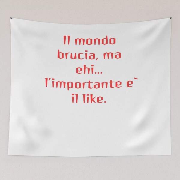 Item preview, Il mondo brucia – Frase sarcastica sull’apatia moderna designed and sold by O-SCH.