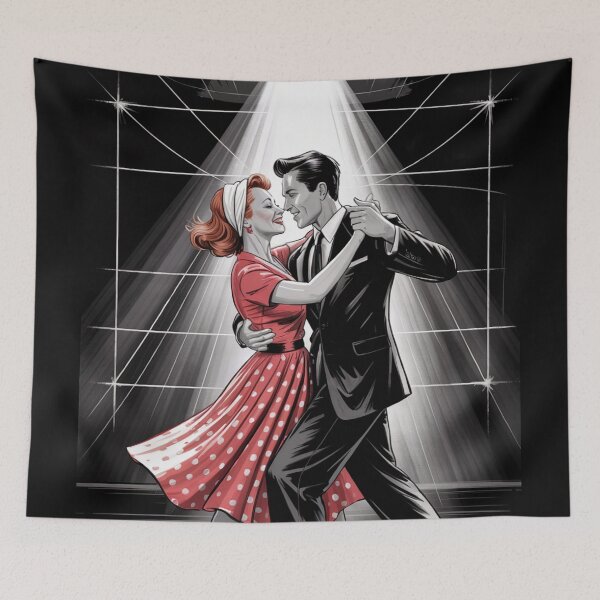 Item preview, Retro Jive Dance Couple designed and sold by ShadowAndSlate.