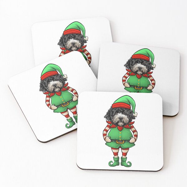Item preview, Funny Christmas Elf Portuguese Water Dog designed and sold by whyitsme.