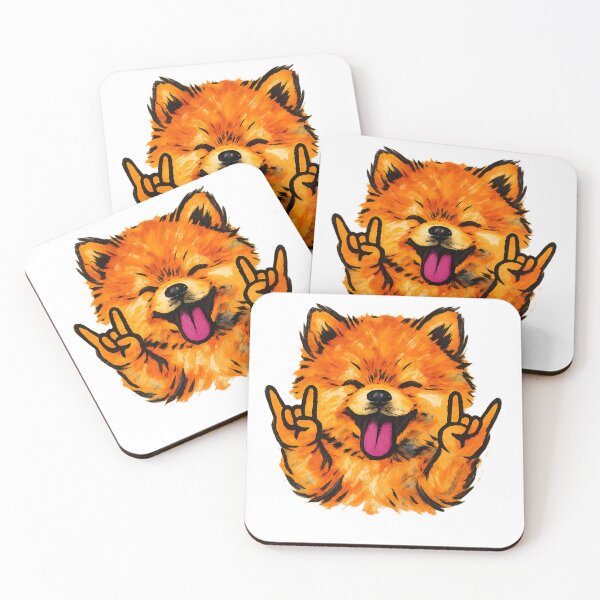 Item preview, Rock On Pomeranian – Cute Fluffy Dog with Attitude designed and sold by PeckyPom.