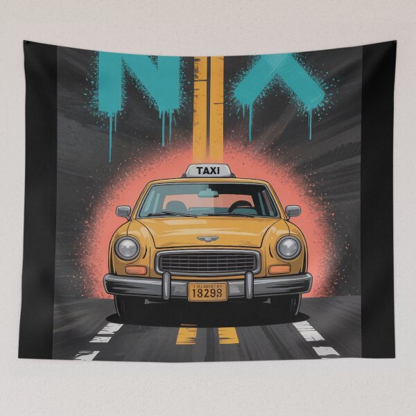 Item preview, NYC Yellow Cab Front View designed and sold by ShadowAndSlate.