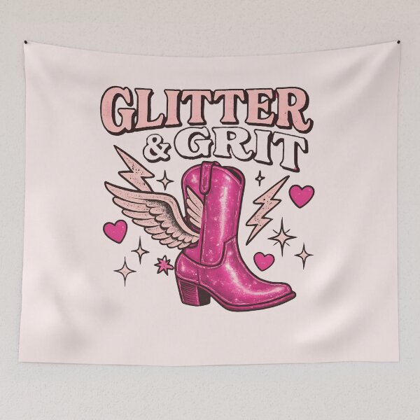 Item preview, Glitter & Grit - Winged Cowboy Boot designed and sold by Moad Fahim.