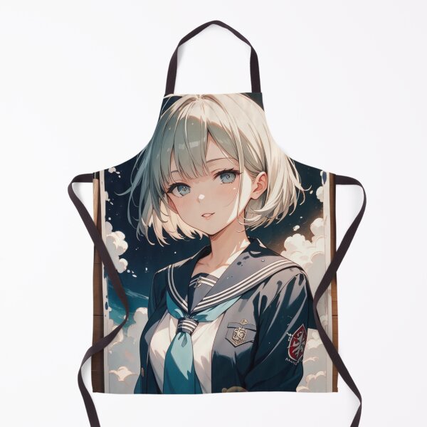 Item preview, Stargazing Dreamer - Anime Girl in Sailor Uniform Art designed and sold by SynthArtGallery.