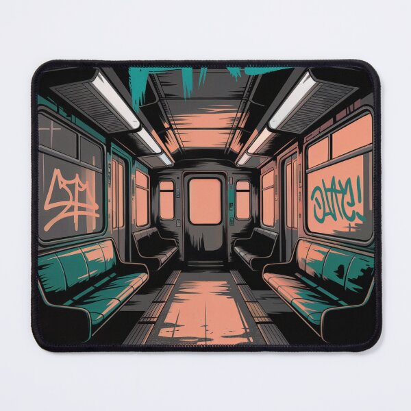 Item preview, Abandoned Subway Car Interior Grime designed and sold by ShadowAndSlate.