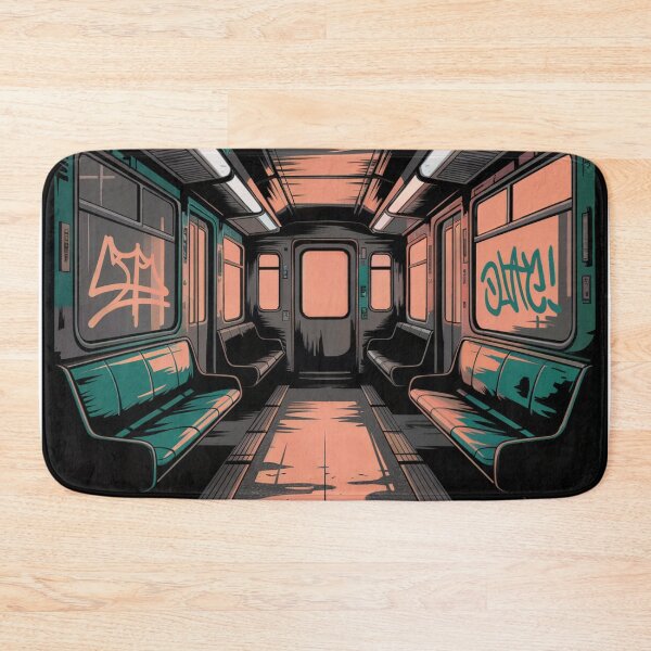 Item preview, Abandoned Subway Car Interior Grime designed and sold by ShadowAndSlate.