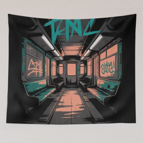Item preview, Abandoned Subway Car Interior Grime designed and sold by ShadowAndSlate.