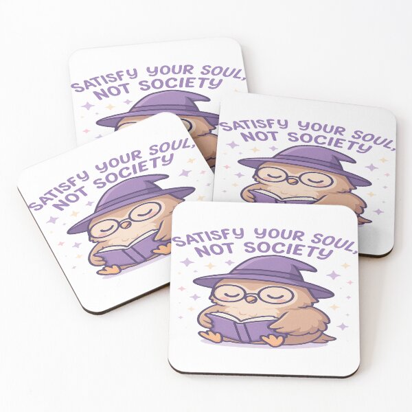 Item preview, Satisfy Your Soul, Not Society – Witchy Owl designed and sold by CappieLab.