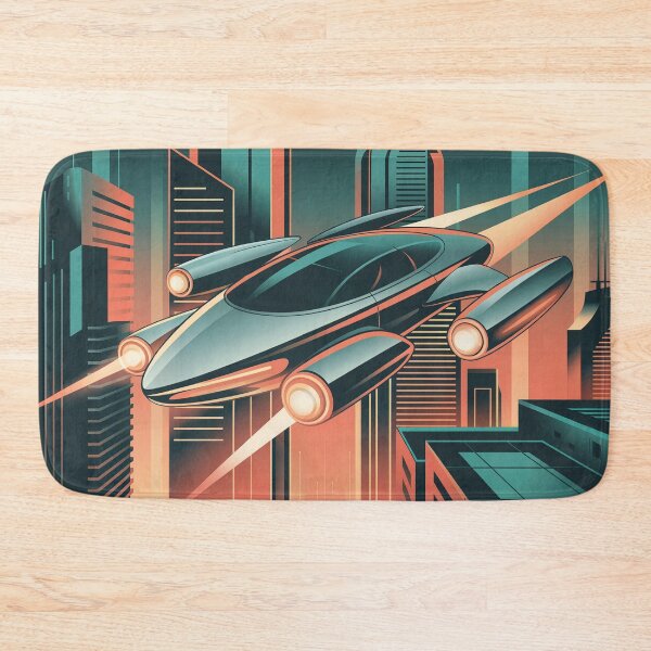 Item preview, Aerilon City 2242 Retro Futurism designed and sold by ShadowAndSlate.