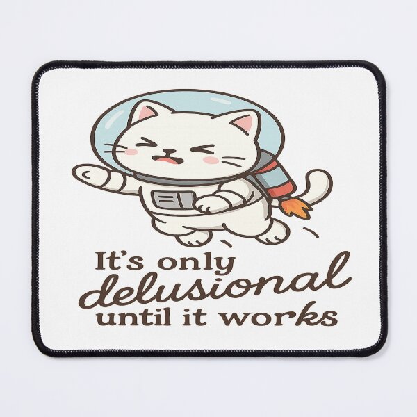 Item preview, It’s Only Delusional Until It Works designed and sold by CappieLab.