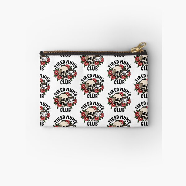Item preview, Tired Mums Club – Skull, Flowers & Coffee Design designed and sold by Splendid Scibbles.