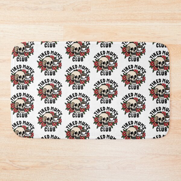 Item preview, Tired Mums Club – Skull, Flowers & Coffee Design designed and sold by Splendid Scibbles.