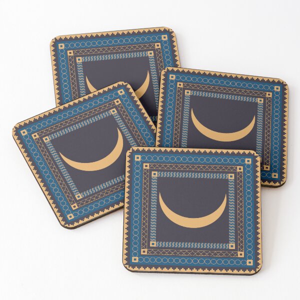 Item preview, Crescent Moon of Sin - Carbon & Indigo Pattern designed and sold by CaffeineCraftedCreations.