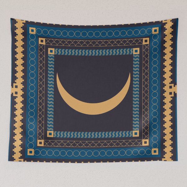 Item preview, Crescent Moon of Sin - Carbon & Indigo Pattern designed and sold by CaffeineCraftedCreations.