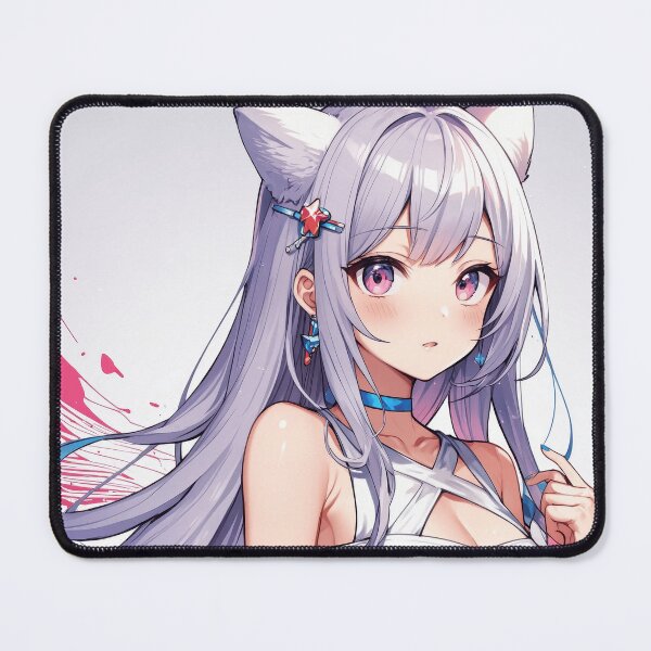 Item preview, Retrato de un personaje neko con un elegante vestido blanco designed and sold by Sergii Davydenko.