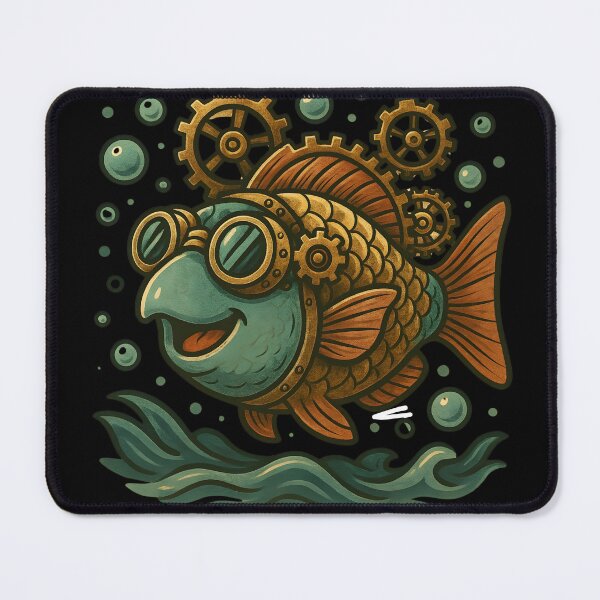 Item preview, Steampunk Parrot Fish – Deep Sea Engineer Vibes designed and sold by JaroPrints.