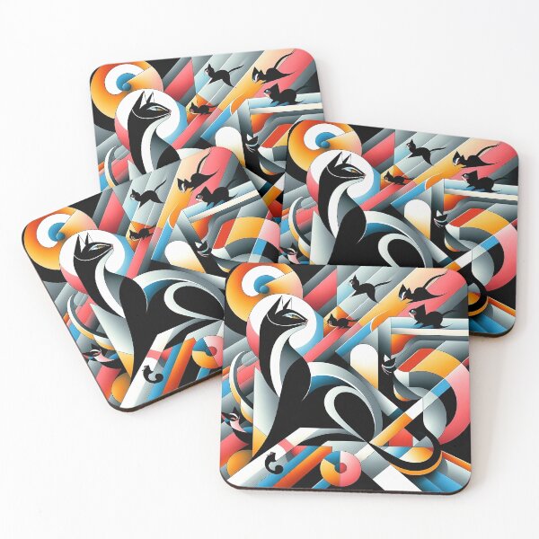 Item preview, Geometric Feline Symphony designed and sold by DreamMandalas.