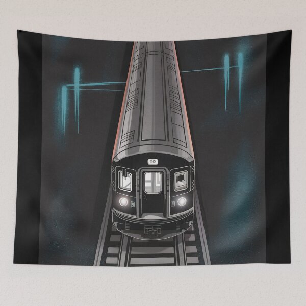 Item preview, Subway Train Commuter Night designed and sold by ShadowAndSlate.