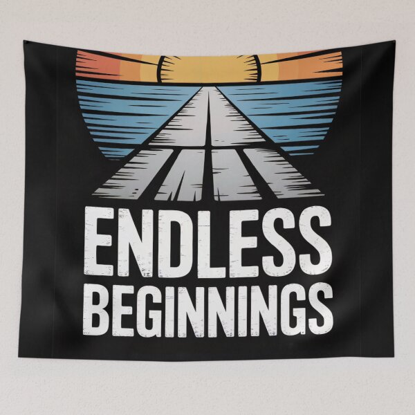 Item preview, Endless Beginnings Retro Sunset Road designed and sold by ShadowAndSlate.