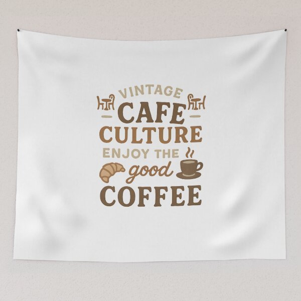 Item preview, Vintage Coffee Cafe Culture Vintage Typography Art designed and sold by Uglyandcute.